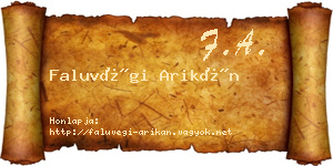 Faluvégi Arikán névjegykártya